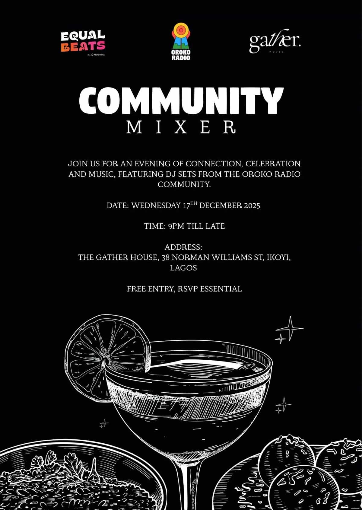 Equal Beats After Party: Community Mixer at Gather House, Lagos