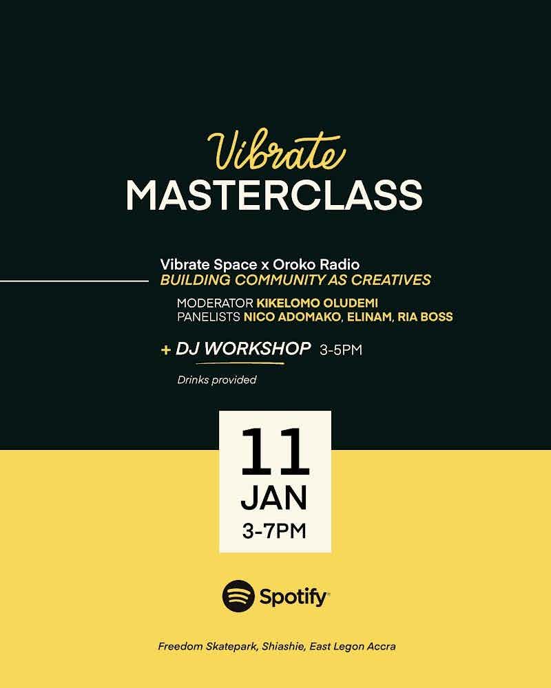 Vibrate Space & Oroko Radio: DJ workshop and Master Class